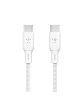 100W USB-C to USB-C Braided Cable 3M, White
