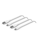USB-A to USB-C PVC 1m Twin Pack, White