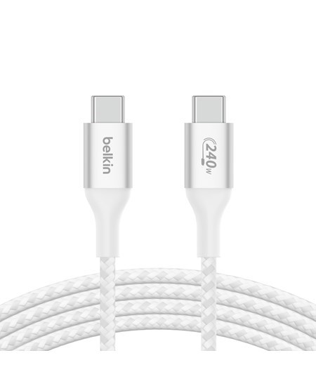 BOOST CHARGE 240W USB-C to USB-C Cable, 1m, White