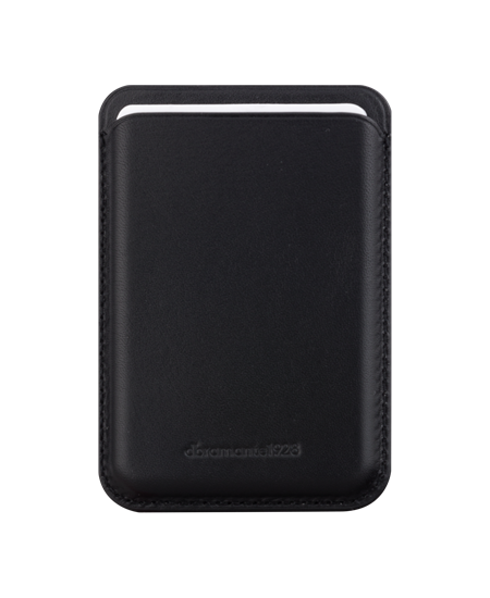 Leather wallet with MagSafe - Black