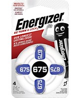 Energizer Hearing Aid Zinc Air 675 Battery (4 pack)