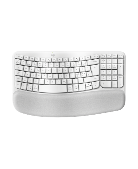 Wave Keys wireless ergonomic keyboard, Off-white (Nordic)