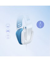 G335 Wired Gaming Headset, White