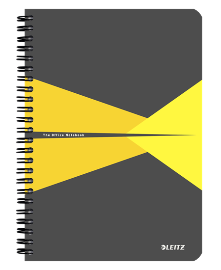 Notesblok Office karton A5 linjeret gul