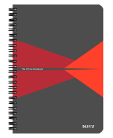 Notesblok Office karton A5 linjeret rød