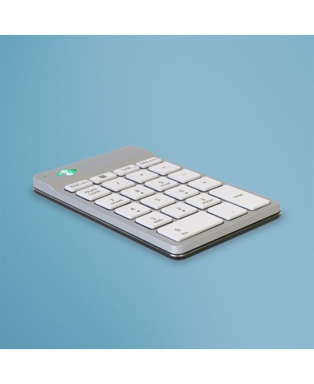 R-Go Tools Numpad Break Numeric Wireless Keypad, White