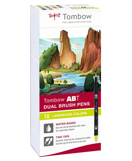 Marker Tombow ABT Dual Brush 18P-6 Landscape carton (18)