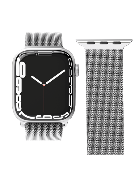 Milanese Loop Case 2 Band One 42/44/45/49 mm, Silver