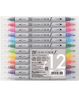 ZIG Clean Color Pen f - Sæt m. 12 farver