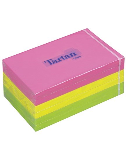 Tartan Notes 76x127 assorteret neon farver