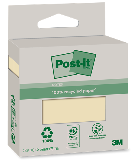 Post-it Canary Yellow 76x76 Recycl (2)