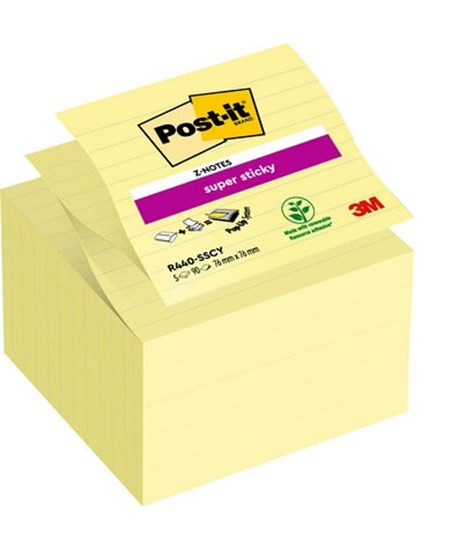 3M Post-It SS Z-fold 101x101mm lin. gul