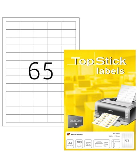 Etiketter TopStick 38,1x21,2mm (100)