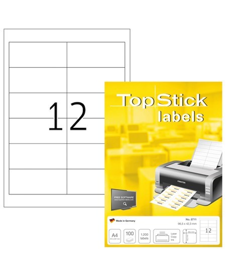 Etiketter TopStick 96,5x42,3mm (100)