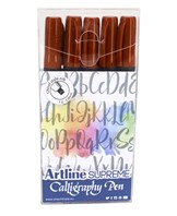 Artline Supreme Calligraphy Pen 5/set sepia