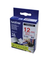 Brother TZe tape 12mmx8m red/white