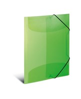 Herma 3-klap elastikmappe PP A3 transp grøn
