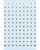 Herma etiket tal 1-540 ø8 sort/hvid