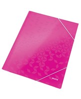 3-klap elastikmappe WOW A4 pink