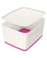 Opbevaringsboks MyBox L hvid/pink