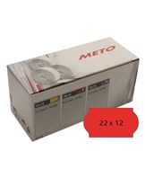 Meto etiket perm 22X12 rød (7rl/1500)