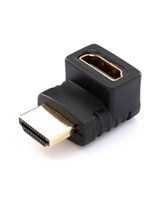 Angled HDMI 1.4 Adapter Plug, Black