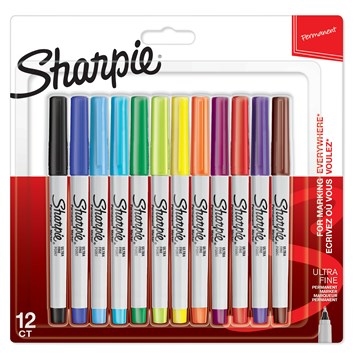 Marker Sharpie Ultra Fine 0,5mm ass (12)