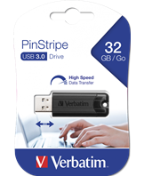 USB 3.0 PinStripe 32GB, Black