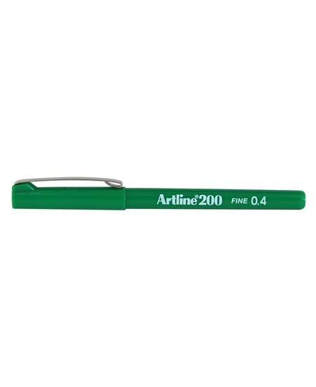 Fineliner Artline 200 Fine 0.4 grøn