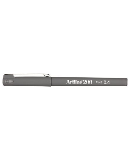 Fineliner Artline 200 Fine 0.4 grå