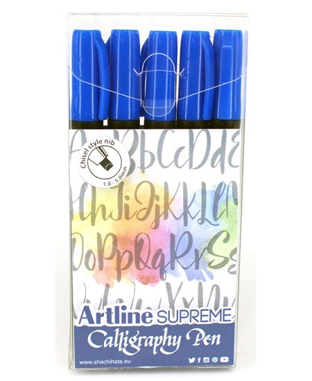 Artline Supreme Calligraphy Pen 5/set blue