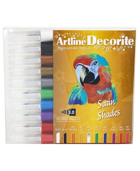 Artline Decorite Flat metallic 10-sæt