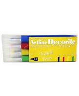 Artline Decorite Flat Tropical 4-sæt