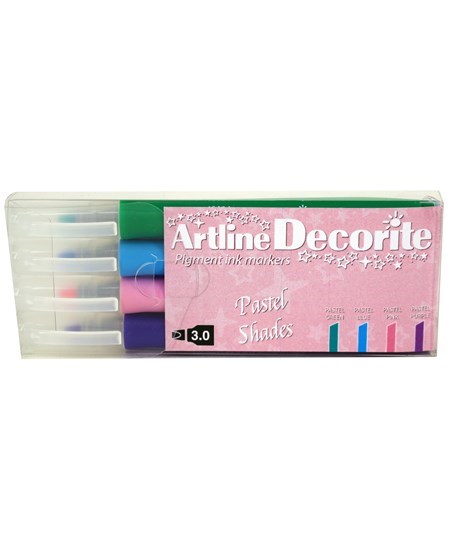 Artline Decorite Flat Pastel 4-sæt