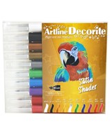 Artline Decorite brush metallic 10-sæt