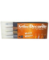 Artline Decorite brush Modern metallic 4-sæt