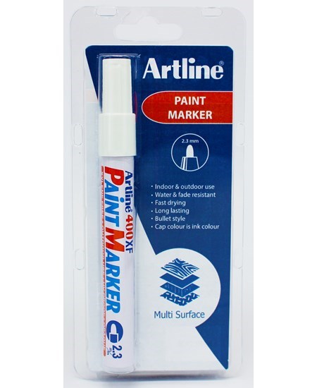 Marker Artline 400XF Paint hvid 1/Blister