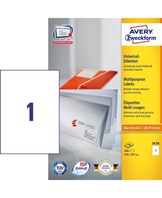 Avery ILC universal etiket 210x297mm (100)