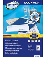 Avery Europe 100 universal etiket 70x37,1mm (2400)