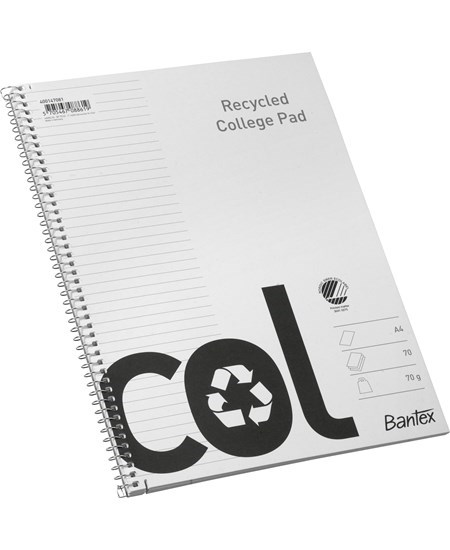 Bantex col collgege pad recycled A4+ ruled