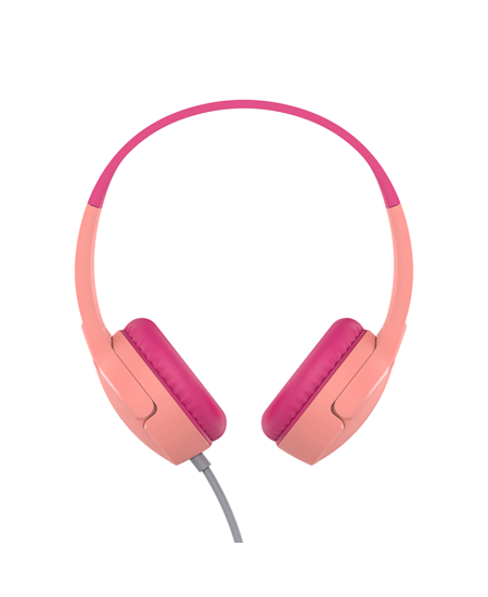 SOUNDFORM Mini Wired On-Ear Headphones for Kids, Pink