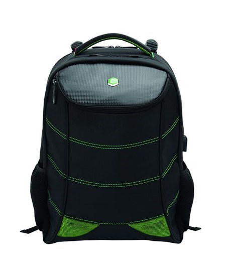 17\'\' BestLife Gaming Backpack Snake Eye, Black/Green