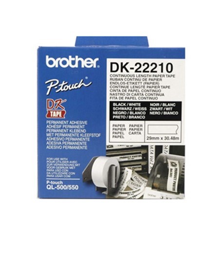 Brother labels 29mmx30,48m white paper