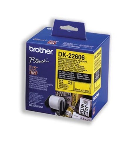 Brother labels 62mmx15,24m yellow film