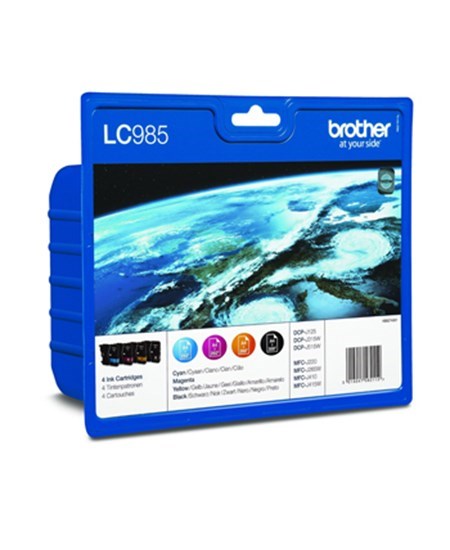 LC985V value pack ink b/c/m/y blister