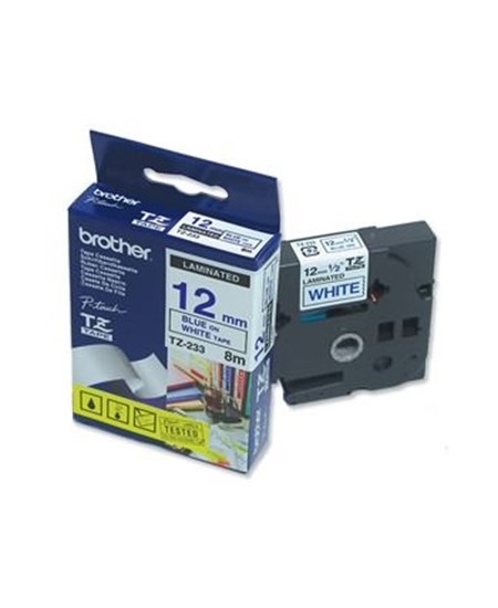 Brother TZe tape 12mmx8m blue/white