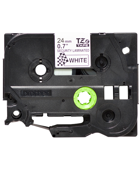 TZe tape 24mmx8m safety black/white