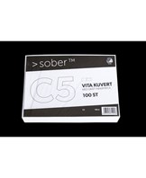 Konvolut Sober C5 Hvid 90g P&S (100)