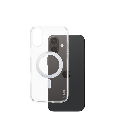 CARE iPhone 16 Plus Case Silver Kickstand & MagSafe