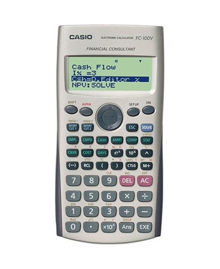 Casio financial calculator FC100V-2, Black